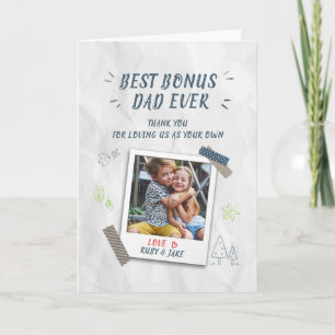 Bester Bonus-Papa Vatertag Stiefvater Benutzerfoto Karte