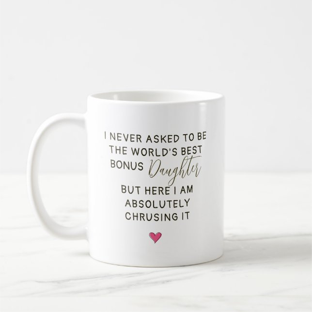 Bester Bonus-Tochter-Spruch der Welt Kaffeetasse (Links)