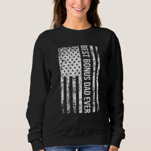 Bester Bonus-Vater für Stepdad American Flag Mens Sweatshirt