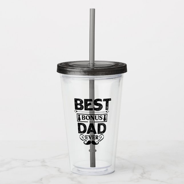 Bester Bonus-Vater je Acryltrinkbecher (Vorderseite)