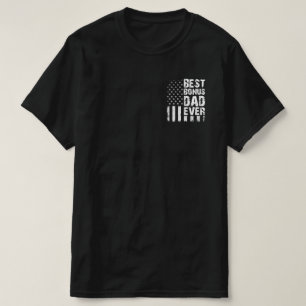 Bester Bonus-Vater je amerikanische Flagge T-Shirt