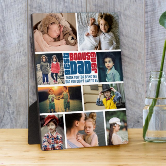 Bester Bonus Vater je Foto Collage Vatertag Fotoplatte (Von Creator hochgeladen)