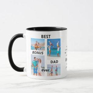Bester Bonus Vater je Stepdad 4 Foto Vatertag Tasse