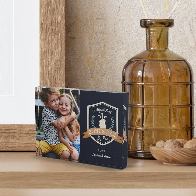 Bester Bonus-Vater nach Par | Golf Stepdad Fotoblock (Von Creator hochgeladen)