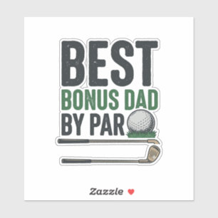 Bester Bonus-Vater von Par Golf-Shirt Design_1 Aufkleber
