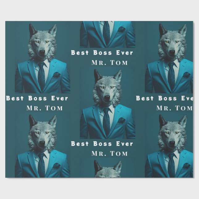 Bester Boss je Geschenkpapier (Flach)