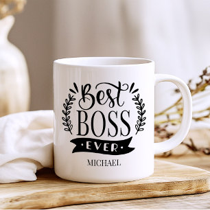 Bester Boss je Personalisierter Kranz Kaffeetasse