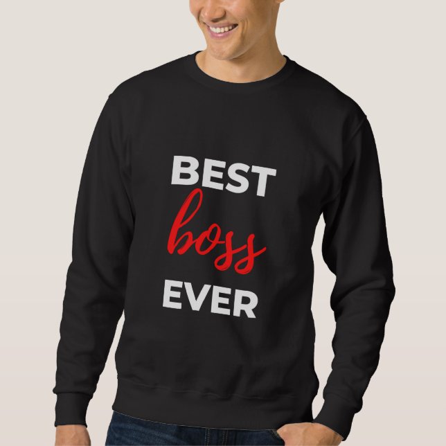 Bester Boss je Sweatshirt (Vorderseite)