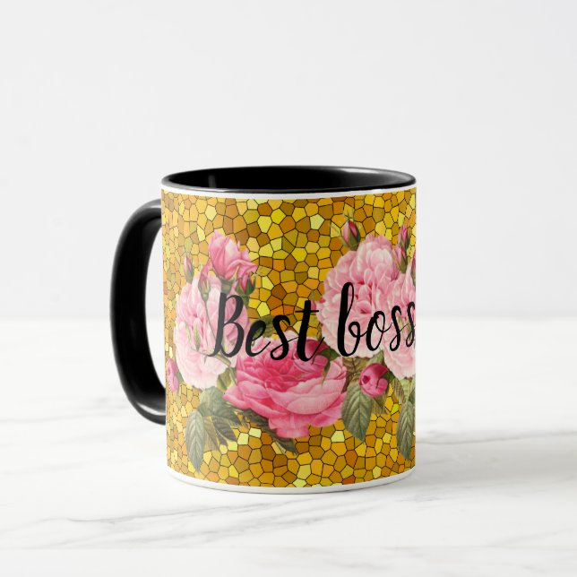Bester Boss je Tasse (Vorderseite Links)