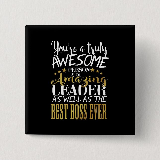 Bester Boss je Taste Abzeichen Button (Vorderseite)