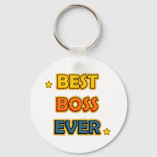 Bester Boss je Twoleurige Schlüsselanhänger (Vorderseite)