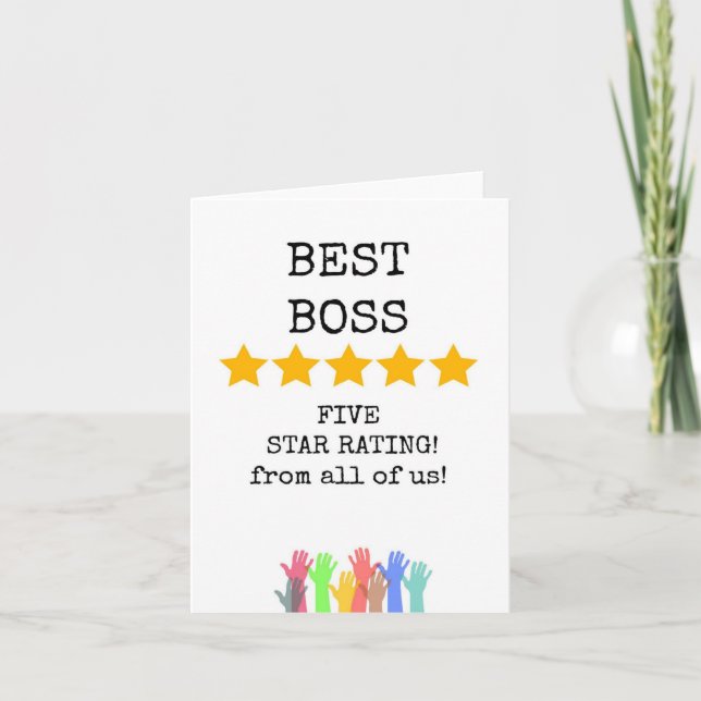 Bester Boss, Wertungskarte Karte (Vorderseite)