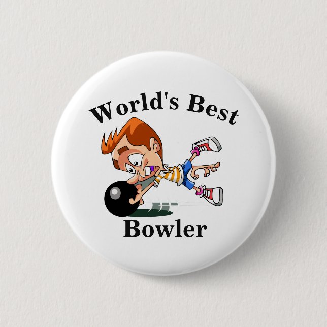 Bester Bowler der Welt Button (Vorderseite)