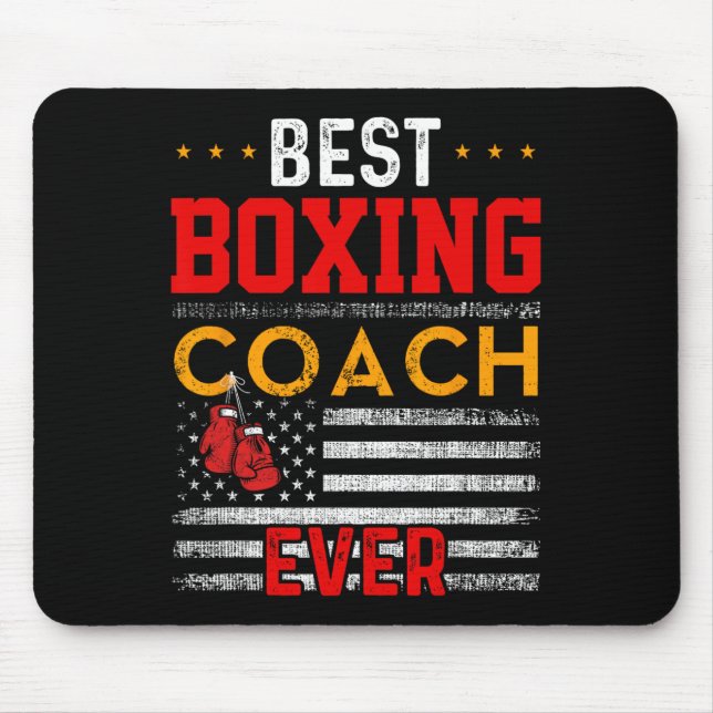 Bester Boxcoach Aller Zeiten Lustiger Boxcoach-Tra Mousepad (Vorne)