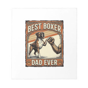 Bester Boxer-Vater überhaupt Vintage-Hundepapa Notizblock