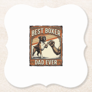 Bester Boxer-Vater überhaupt Vintage-Hundepapa Untersetzer