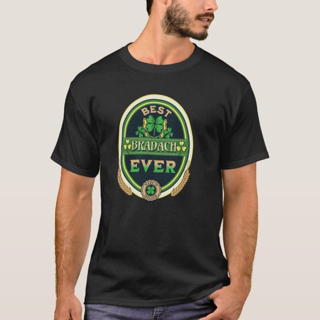 Bester Bradach je Persönlicher Name Irish Retro Be T-Shirt (Vorderseite)