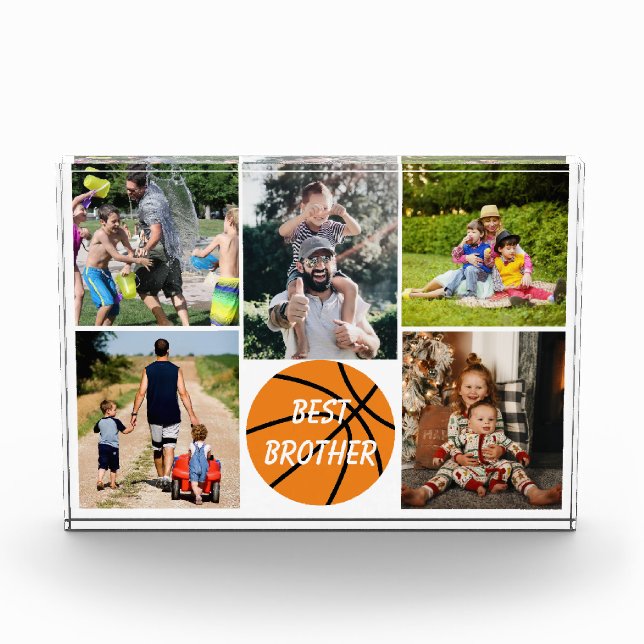 Bester Bruder Basketball Fotoblock (Vorderseite)