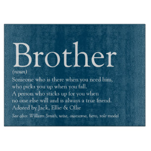 Bester Bruder der Welt Definition Spaß Blau Schneidebrett