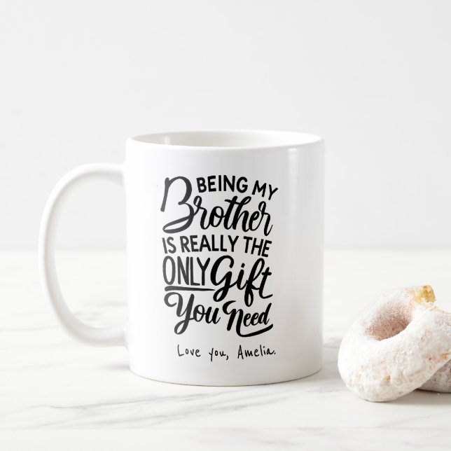 Bester Bruder je | lustiger Bruder von Law gift Co Kaffeetasse (Mit Donut)