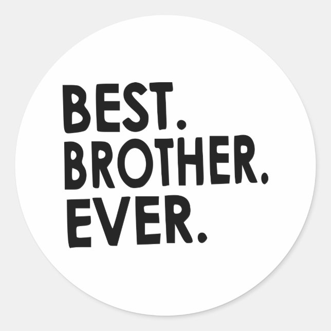 Bester Bruder je Shirt, Geschwister Runder Aufkleber (Vorderseite)