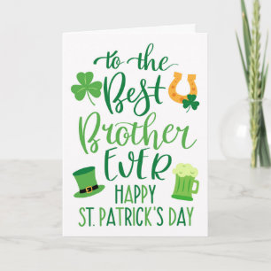 Bester Bruder je St Patrick's Day Typografie Karte