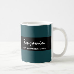 Bester Bruder überhaupt aquamarin und schwarzer Kaffeetasse