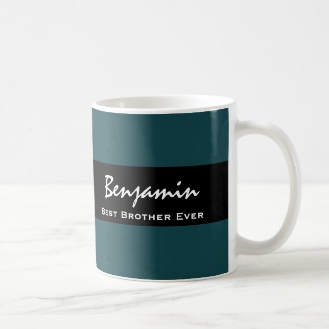 Bester Bruder überhaupt aquamarin und schwarzer Kaffeetasse (Rechts)
