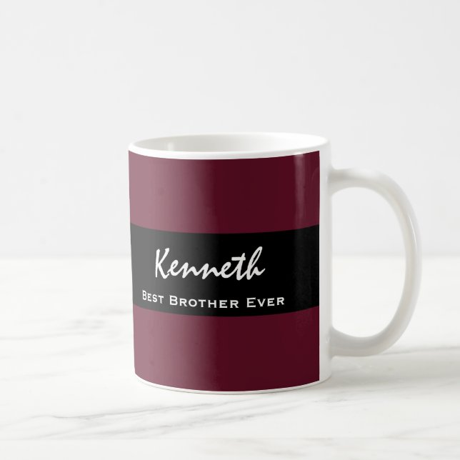 Bester Bruder überhaupt violett und schwarzer Kaffeetasse (Rechts)