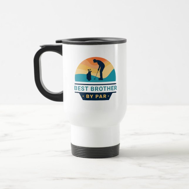 Bester Bruder von Par Retro Golf Lover Neuheit Reisebecher (Links)