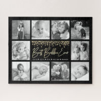 Bester Bubbie je 10 Foto Collage Gold Glitzer