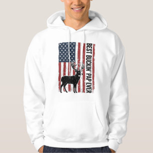 Bester Buckin Pap Ever Hirsch Flagge Vintage Vecto Hoodie