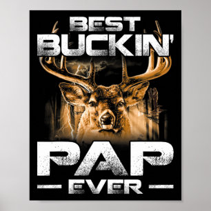 Bester Buckin' Pap je T-Shirt Hirschjagd Buckfett Poster