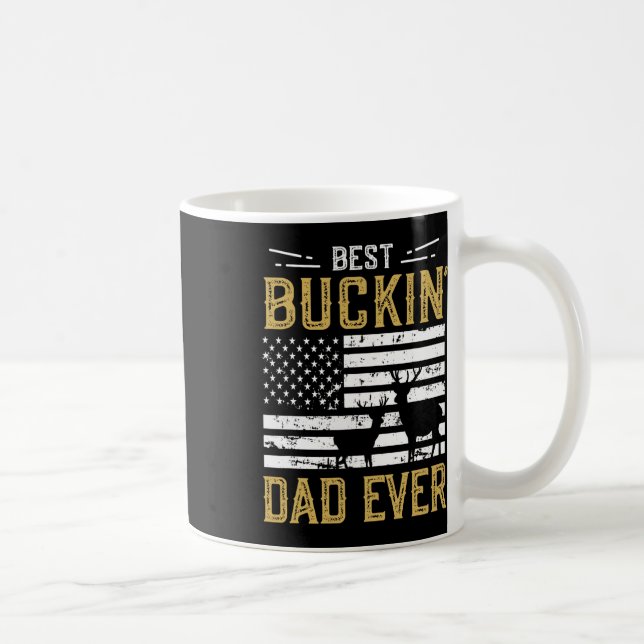 Bester Buckin Vater Ever Funny Gift Deer Hunter Co Kaffeetasse (Rechts)