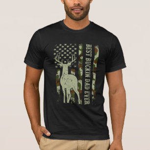 Bester Buckin-Vater je Hirschjagd im Stile der Arm T-Shirt