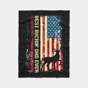 Bester Buckin Vater je Patriotic Jäger Geschenkjag Fleecedecke