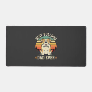 Bester Bulldoggen-Vater Aller Zeiten Retro-Vektor Schreibtischunterlage