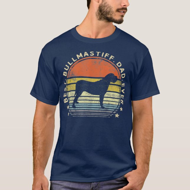 Bester Bullmastiff Vater je Hund Lover Geschenke H T-Shirt (Vorderseite)