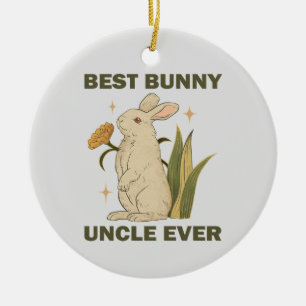 Bester Bunny-Onkel Aller Zeiten Familienparty Gebu Keramik Ornament
