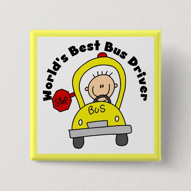 Bester Busfahrer der Welt Button (Vorderseite)