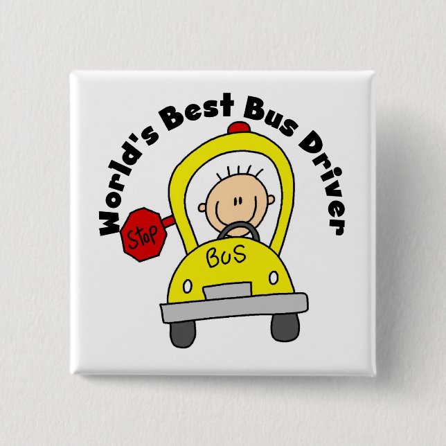 Bester Busfahrer der Welt Button (Vorderseite)