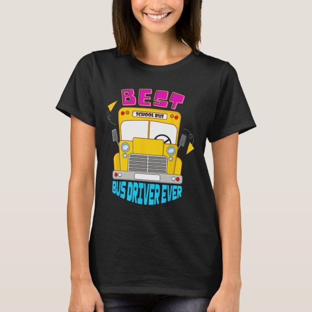Bester Busfahrer je Niedlicher Schulweg St. T-Shirt (Vorderseite)