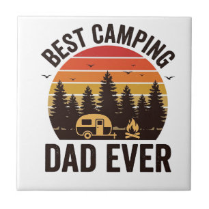 Bester Camping-Vater Aller Zeiten Vintage Camping  Fliese