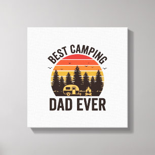 Bester Camping-Vater Aller Zeiten Vintage Camping Leinwanddruck