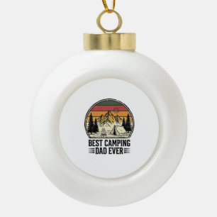 Bester Camping-Vater Aller Zeiten Vintage Outdoor- Keramik Kugel-Ornament