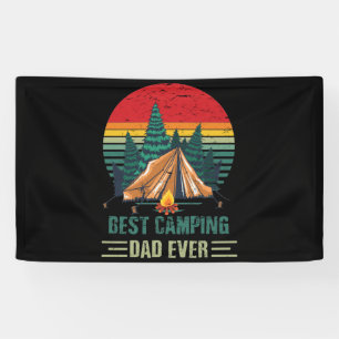 Bester Camping Vater je Vatertag Vintag Sonnenunte Banner