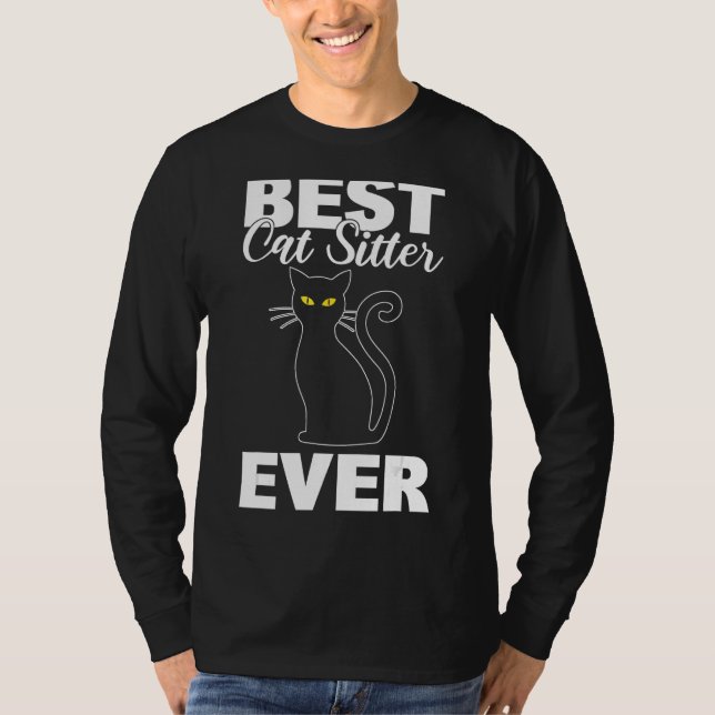 Bester Cat Sitter je Beruflicher Sitzplatz für Hau T-Shirt (Vorderseite)