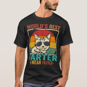 Bester Cat Vater aller Welt Bester Farter I Gemein T-Shirt