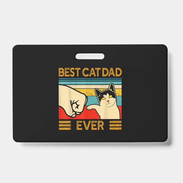 Bester Cat Vater Ever Funny Cat Daddy Ausweis (Vorderseite)