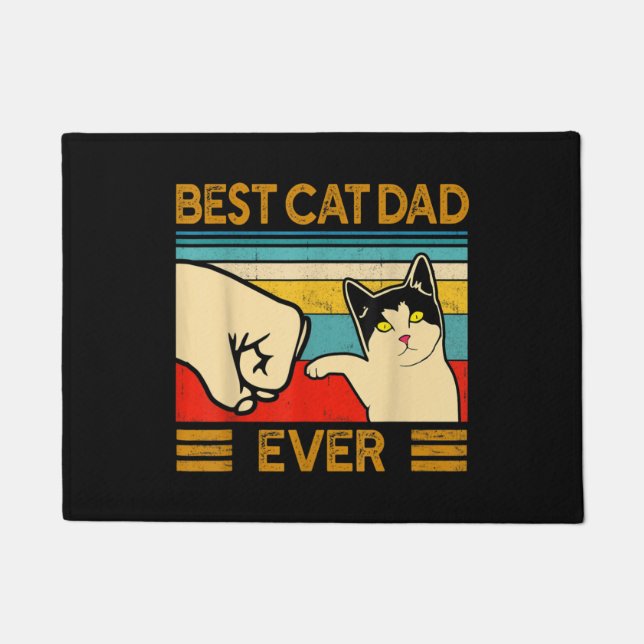 Bester Cat Vater Ever Funny Cat Daddy Fußmatte (Vorderseite)